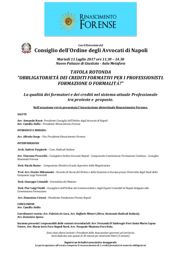 evento crediti formativi