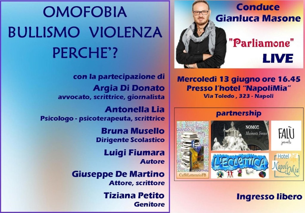 Parliamone live - 13 giugno - Hotel napoli Mia