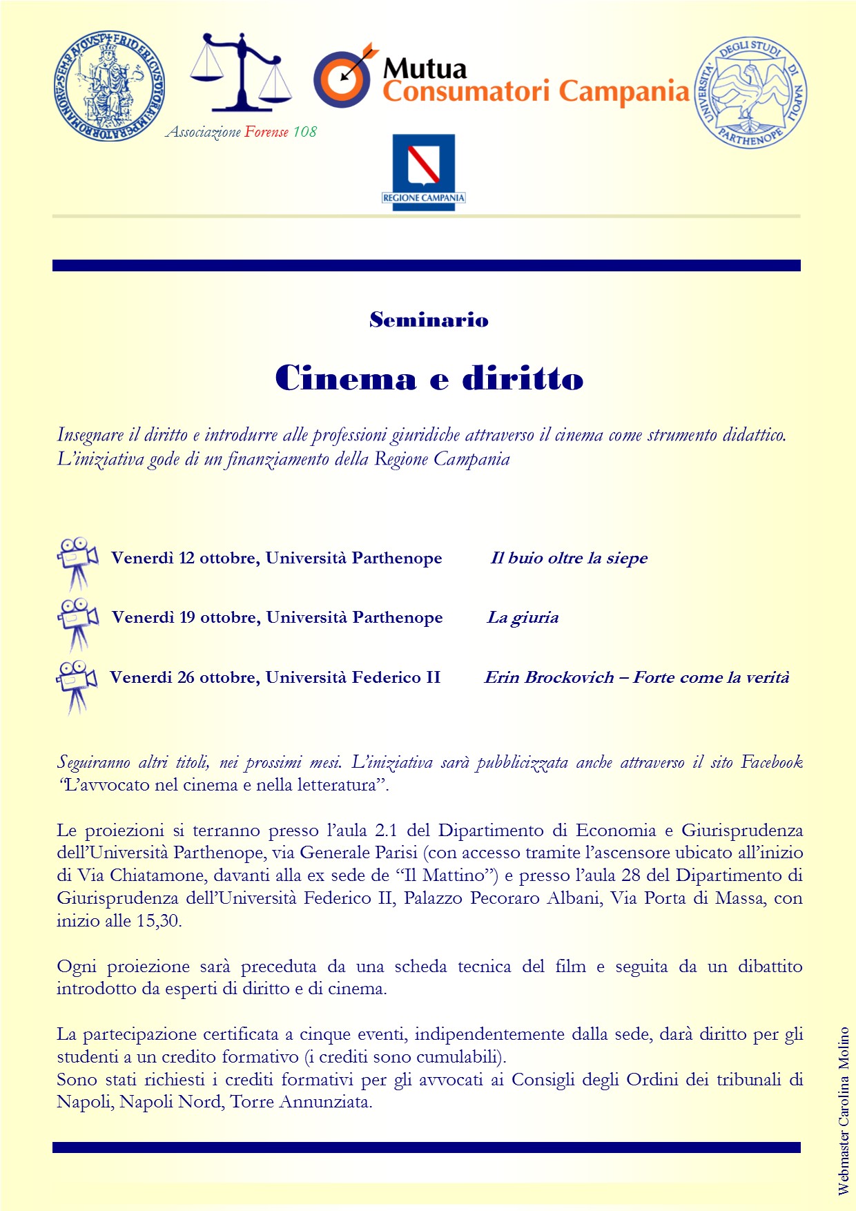 Locandina Cinema e Diritto