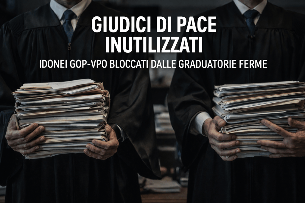 Giudici di pace: dopo l’allarme del Coordinamento, intervengono gli idonei del bando 2023. “300 magistrati pronti ma&nbsp;inutilizzati”